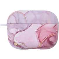 Marmornat zaščitni etui za AirPods Pro - vijolično-roza