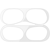 Kovinska nalepka proti prahu za polnilni ovitek za AirPods Pro 2 (2022) - srebro