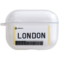 Silikonski okvir v dizajnu avijonske karte za AirPods Pro - London