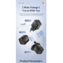 ESSAGER ES-CD54 mini hitri polnilni adapter s priključki USB-C / USB-A - 20W - bel
