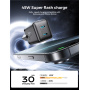 JOYROOM JR-TCG17 GaN hitri polnilni adapter z 2x USB-C vrati - 45W - črn