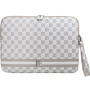 Torbica DKNY Checkered Pattern and Stripe za iPad do 13" / MacBook do 14" - bež