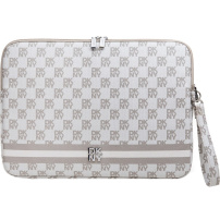 Torbica DKNY Checkered Pattern and Stripe za iPad do 13" / MacBook do 14" - bež