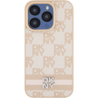 Etui DKNY Checkered Pattern and Stripe za iPhone 13 Pro Max - roza