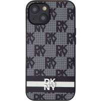 DKNY Ovitek Checkered Pattern and Stripe za iPhone 14 - siv