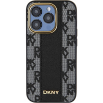 Etui DKNY Checkered Pattern z MagSafe za iPhone 15 Pro - črn