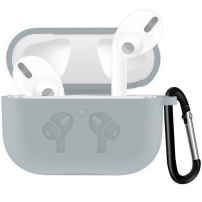 Silikonski pokrov s karabinom AirPods Pro - siva