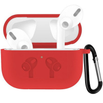 Silikonski pokrov s karabinom AirPods Pro - rdeče