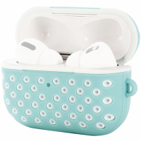 Silikonski zaščitni pokrov za AirPods Pro - modro-bela