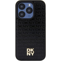 Etui DKNY Repeat Pattern Stack Logo z MagSafe za iPhone 14 Pro Max - črn