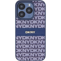 Etui DKNY Repeat Pattern Tonal Stripe za iPhone 15 Pro - temno moder