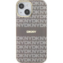 DKNY Ovitek s tonskimi črtami s ponavljajočim se vzorcem z MagSafe za iPhone 14 - bež