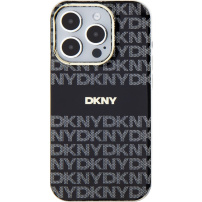 DKNY Ovitek s tonskimi črtami s ponavljajočim se vzorcem z MagSafe za iPhone 14 Pro Max - črn