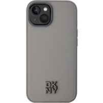 DKNY Ovitek Stack Logo z MagSafe za iPhone 15 - siv