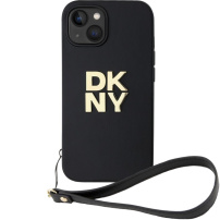 DKNY Ovitek Stack Logo s paščkom za iPhone 13 - črn