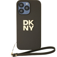 DKNY Ovitek Stack Logo s paščkom za iPhone 15 Pro - olivni