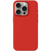 EPICO Mag+ silikonovski ovitek z MagSafe za iPhone 15 Pro - rdeče