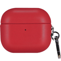 Ovitek iz PU usnja s karabinom za AirPods 4 / 5 - rdeč