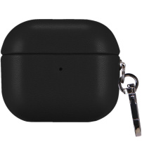 Ovitek iz PU usnja s karabinom za AirPods 4 / 5 - črn