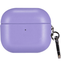 Ovitek iz PU usnja s karabinom za AirPods 4 / 5 - vijoličen