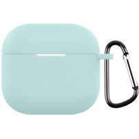 Zaščitni silikonski ovitek s karabinom za AirPods 4 / 5 - mentol