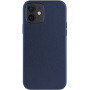 Usnjen etui FIXED MagLeather z MagSafe za iPhone 12 / 12 Pro - temno moder