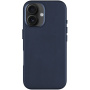 FIXED MagLeather Leather Cover z MagSafe za iPhone 16 Plus - temno moder
