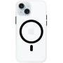 FIXED MagPurity transparentni ovitek s črnim MagSafe za iPhone 15 - jasno