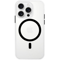 FIXED MagPurity Transparent Cover with Black MagSafe za iPhone 16 Pro - prozoren