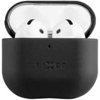 FIXED PodsLeather usnjen ovitek za AirPods 4 / 5 - črn