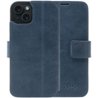 FIXED ProFit usnjen flip ovitek za iPhone 15 - temno modra