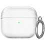 Prozoren bleščeč ovitek s karabinom za AirPods 4 / 5 - srebrn