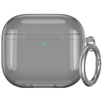 Prozoren ovitek s karabinom za AirPods 4 / 5 - siv