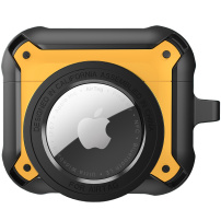2v1 super odporen zaščitni ovitek za AirPods 3 / AirTag 1 / 2 - rumena
