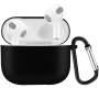 Zaščitni silikonski ovitek s karabinom za AirPods 3 - črna