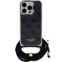 Guess 4G IML Printed Crossbody Case z vrvico za iPhone 16 Pro - siv