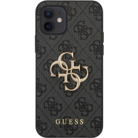 Guess 4G Metal Logo ovitek za iPhone 12 / 12 Pro - siva