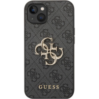 Guess 4G Metal Logo ovitek za iPhone 14 - siva