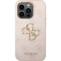 Guess 4G Metal Logo ovitek za iPhone 15 Pro Max - roza