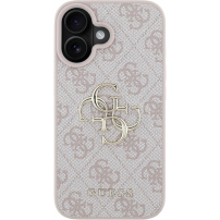 Guess 4G Metal Logo ovitek za iPhone 16 Plus - roza