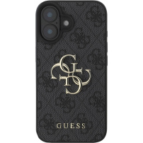 Guess 4G Metal Logo ovitek za iPhone 16 Plus - siv