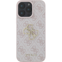 Guess 4G Metal Logo ovitek za iPhone 16 Pro Max - roza