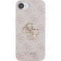 Guess 4G Metal Logo ovitek za iPhone 16e / 17e - roza