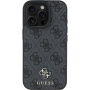 Guess 4G majhen kovinski ovitek z logotipom MagSafe za iPhone 16 Pro - siv