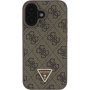 Guess 4G Strass Triangle Metal Logo Cover za iPhone 16 - rjav