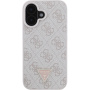Guess ovitek 4G Strass Triangle Metal Logo za iPhone 16 - roza