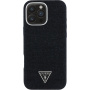 Guess Denim Triangle Logo ovitek z MagSafe za iPhone 16 Pro - črn
