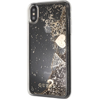 Ovite za obleko za usne z bleščicami Guess za iPhone XS Max - zlato