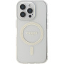 Guess IML Glitter Ring Cover z MagSafe za iPhone 16 Pro - prozoren
