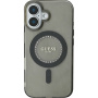 Guess IML Rhinestones Ring Cover z MagSafe za iPhone 16 - siv
